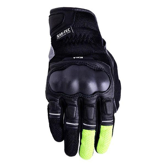 Scala Viper Riding Gloves Black Hi Viz - ItZspeed